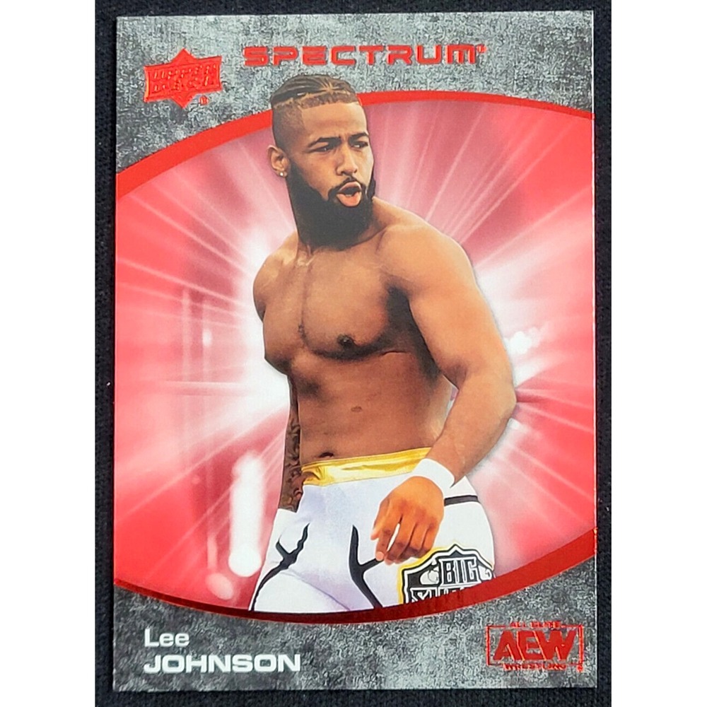 2021 UPPER DECK AEW SPECTRUM‎ LEE JOHNSON  RED #D 48/50
